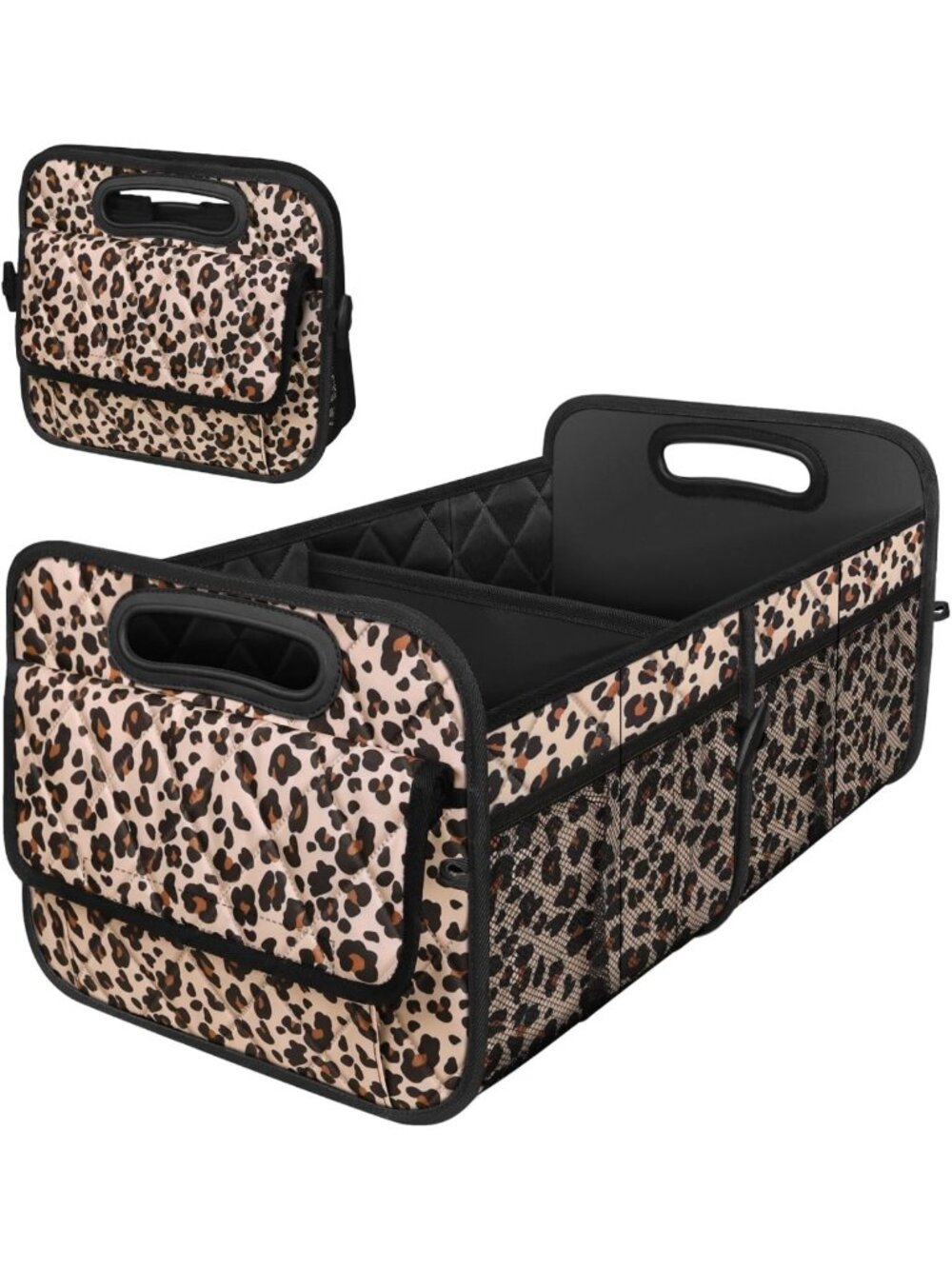 Waterproof 50L Trunk Organizer with Reinforced Handles for Car, SUV, Minivan